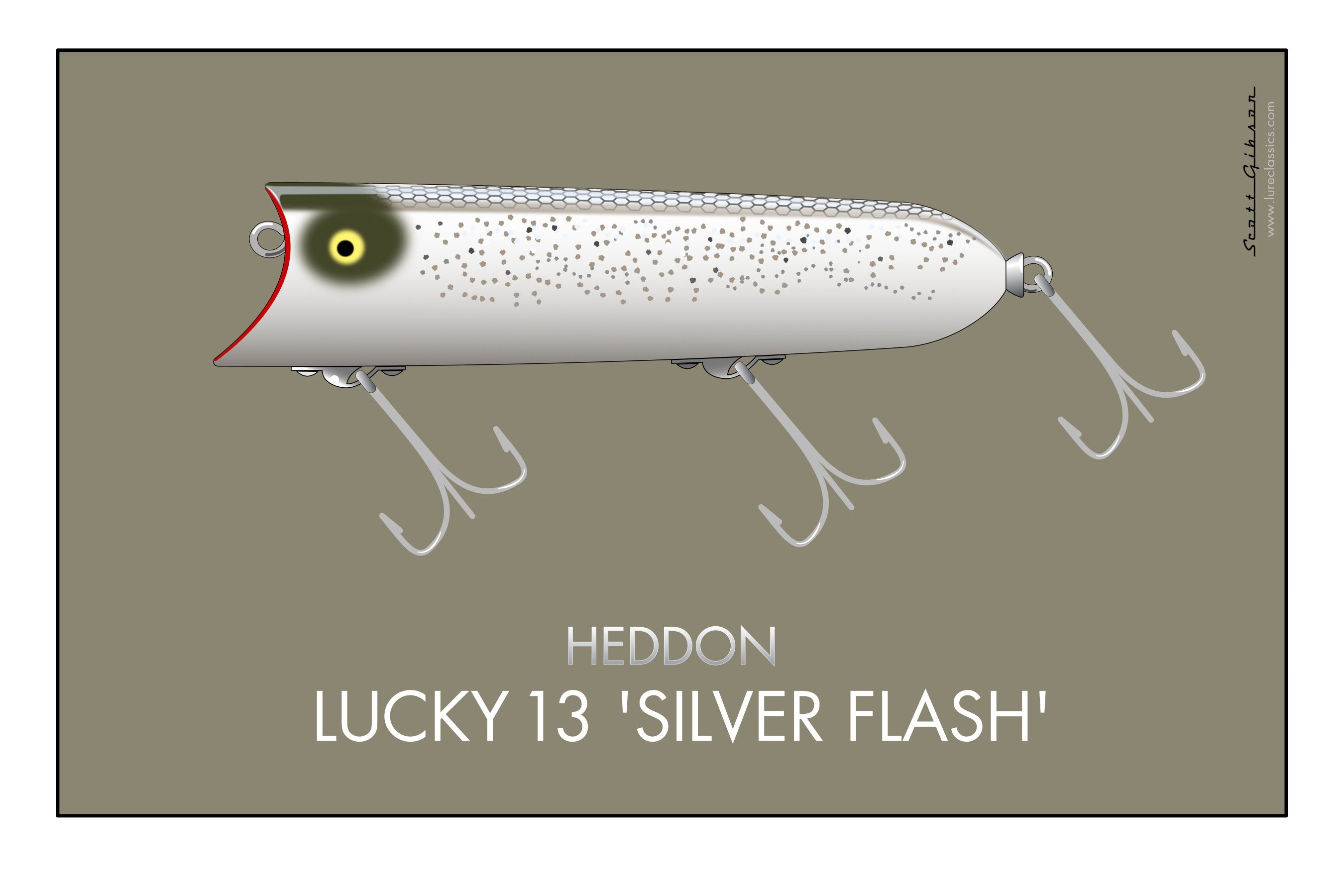 Heddon Lucky 13 'Silver Flash' | Fishing Lure Art