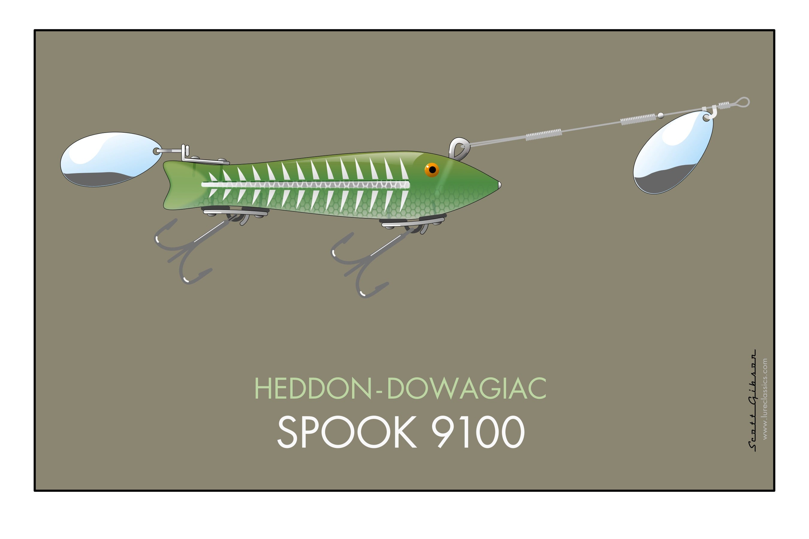 Heddon Spook 9100, Fishing Lure Art