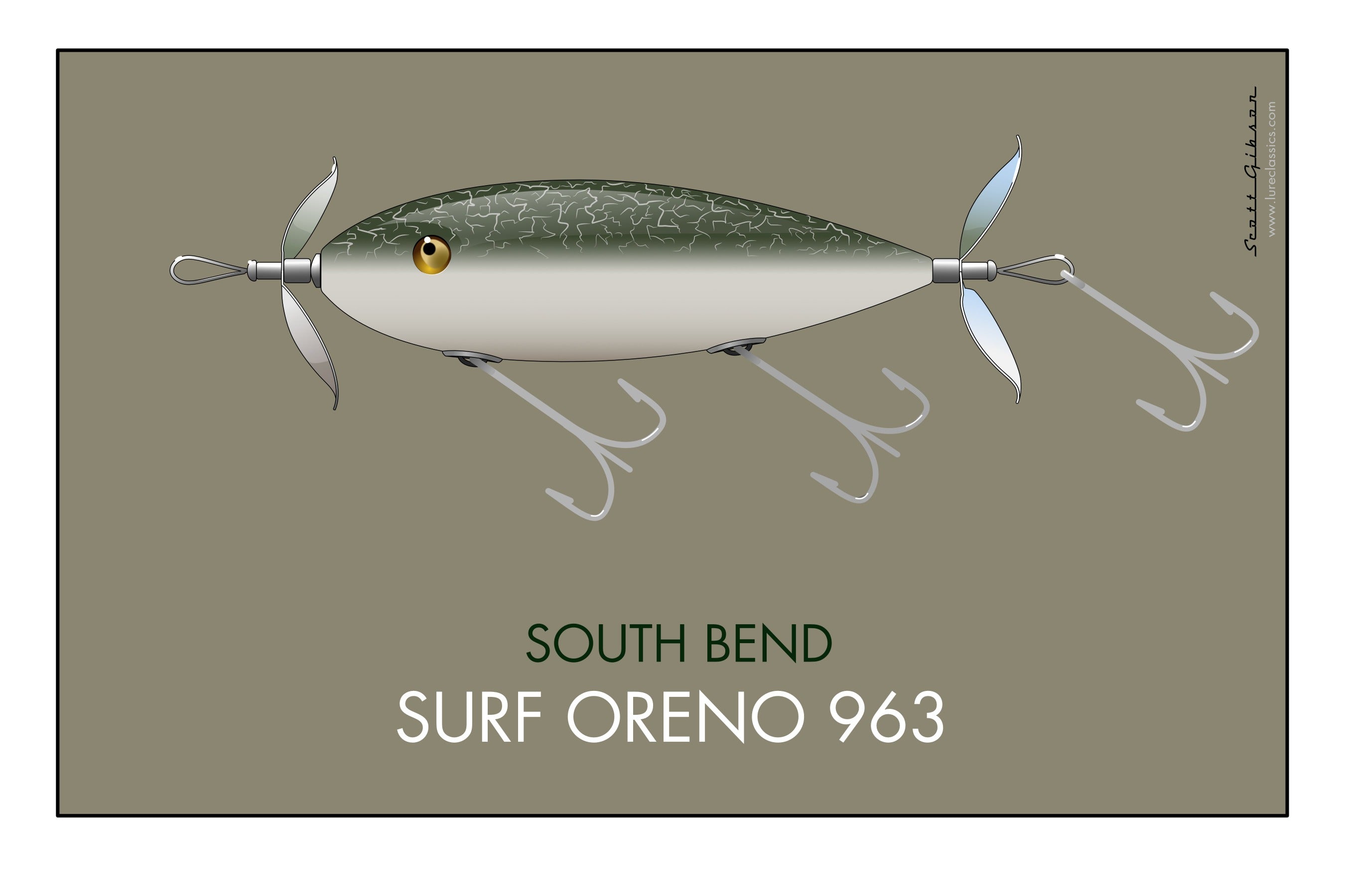 Surf Oreno 963, Fishing Lure Art