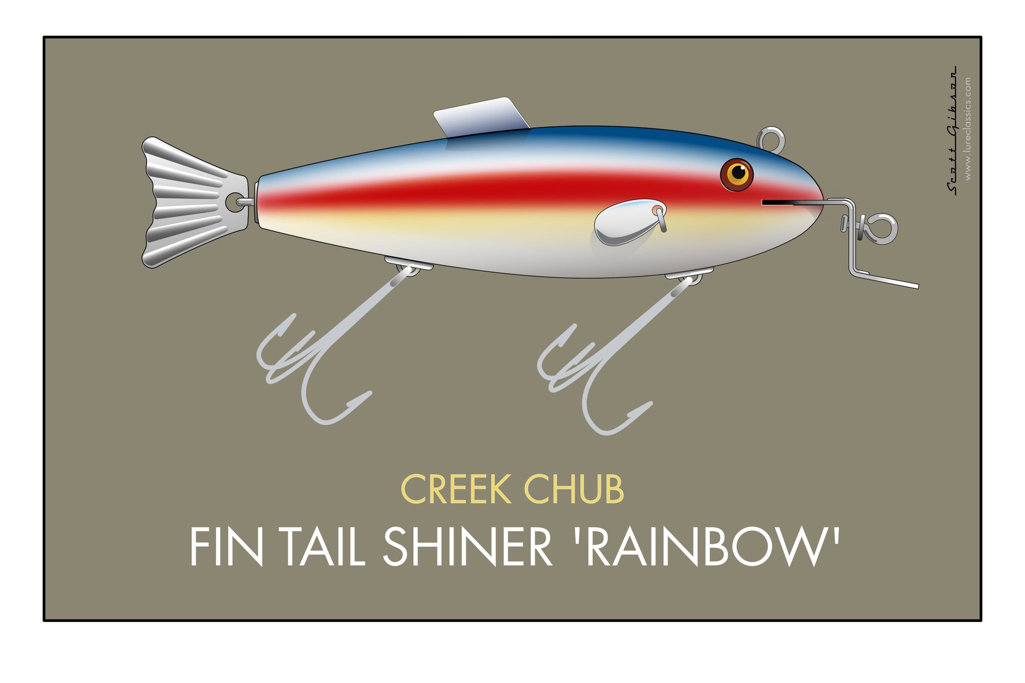 creek chub cray-z-fish lures Creek Chub Fin Tail Shiner 'Rainbow'