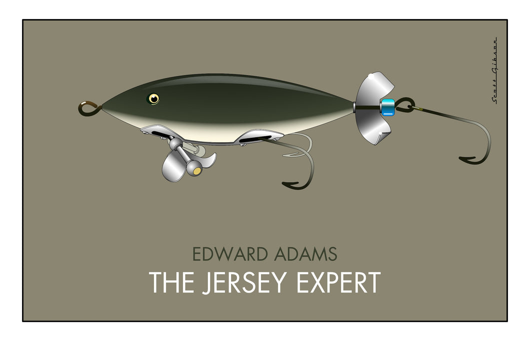 Adams Jersey Expert, Fishing Lure Art