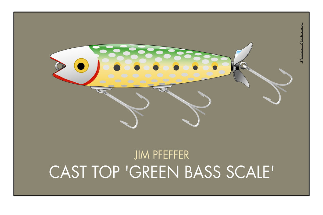 Jim Pfeffer Cast Top Lure | Fishing Lure Art