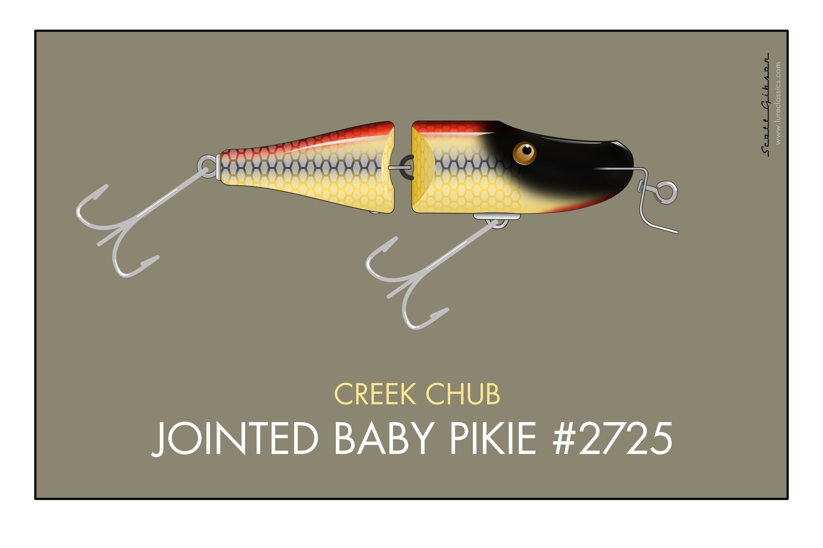 Jointed Baby Pikie, Fishing Lure Art