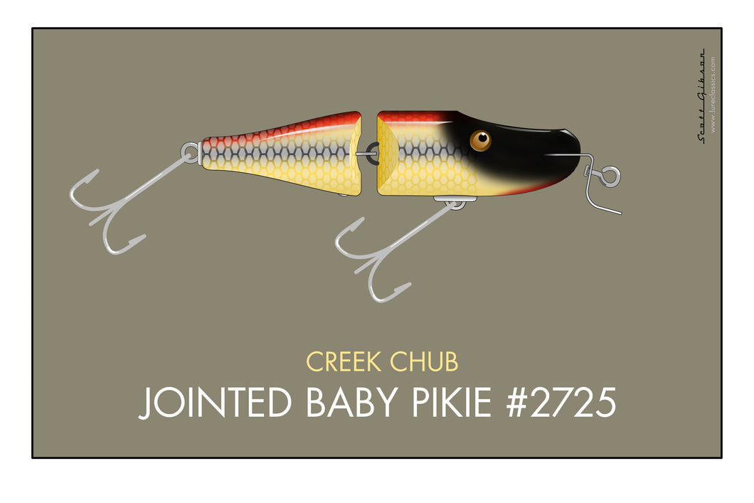 creek chub pikie fishing lures 700 Pikie, #00 Pike Scale Color The Jointed Pikie is one of the best lures made for northern pike and muskie Vintage Creek Chub Red Head