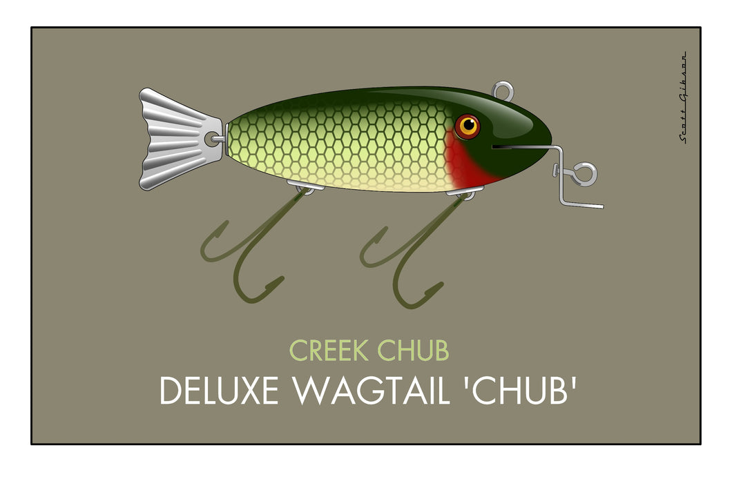 Deluxe Wagtail Chub | Fishing Lure Art