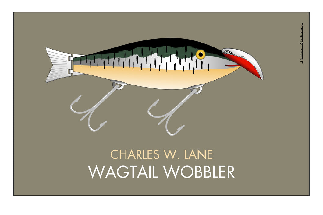 Lane Wagtail Wobbler | Fishing Lure Art