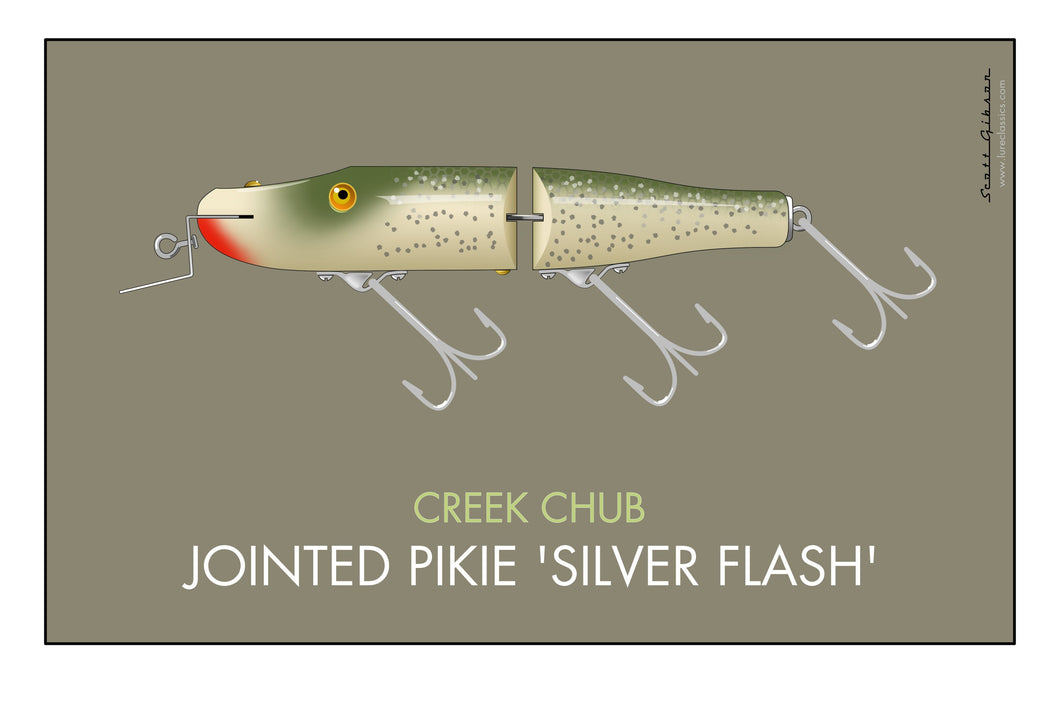 Jointed Pikie 'Silver Flash' | Fishing Lure Art