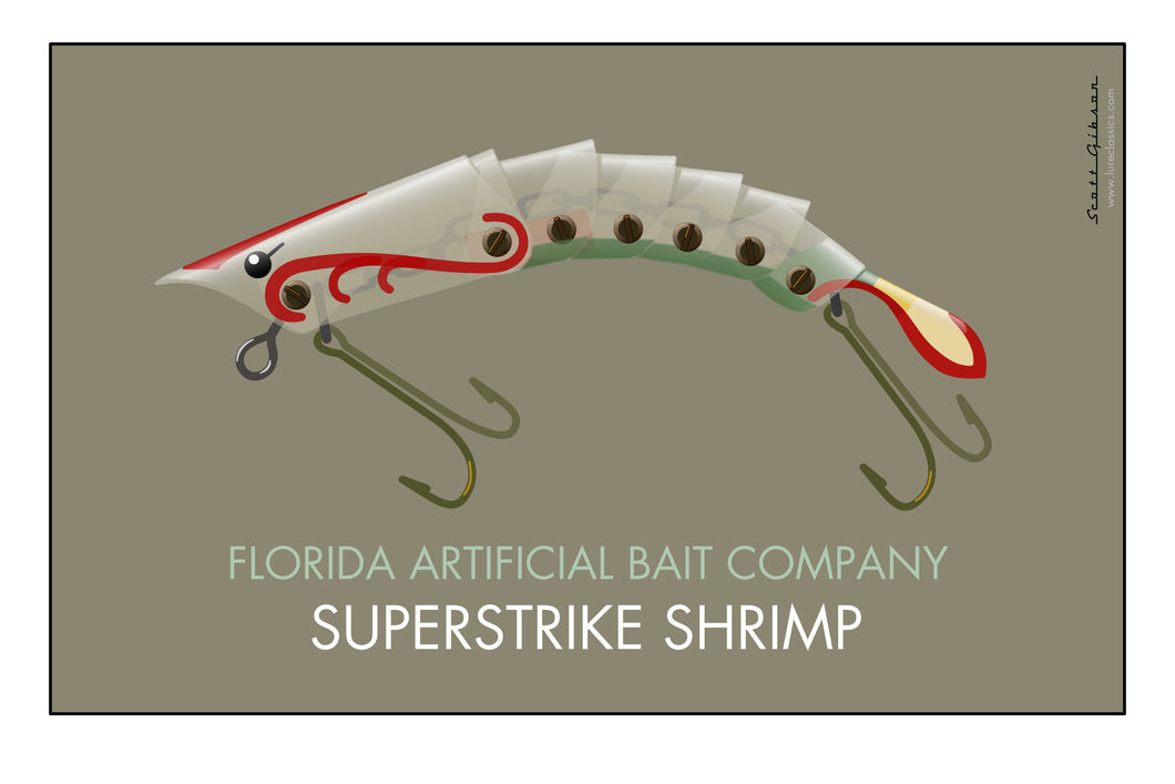 Superstrike Shrimp, Fishing Lure Art