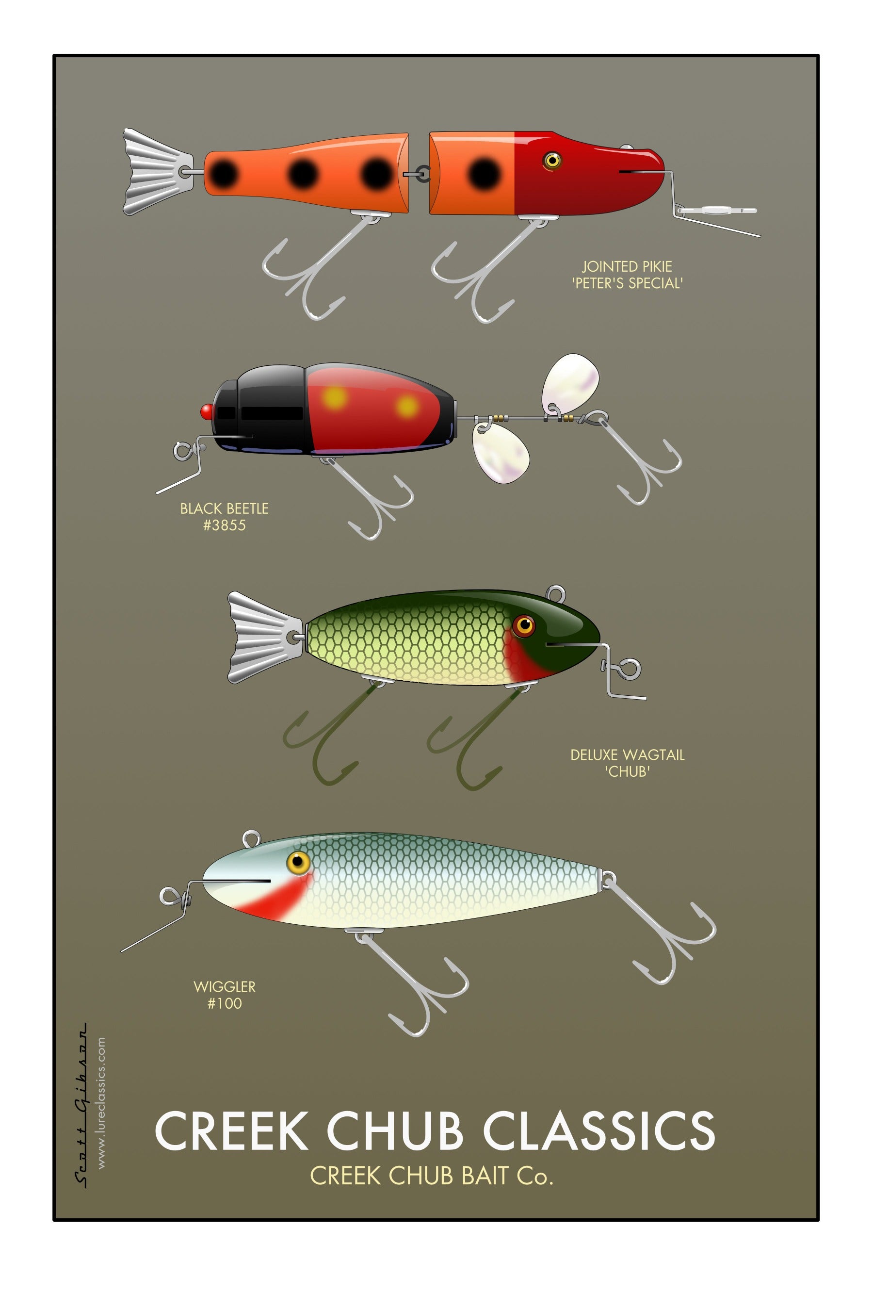 Creek Chub Classic Fishing Lures | Art | Poster