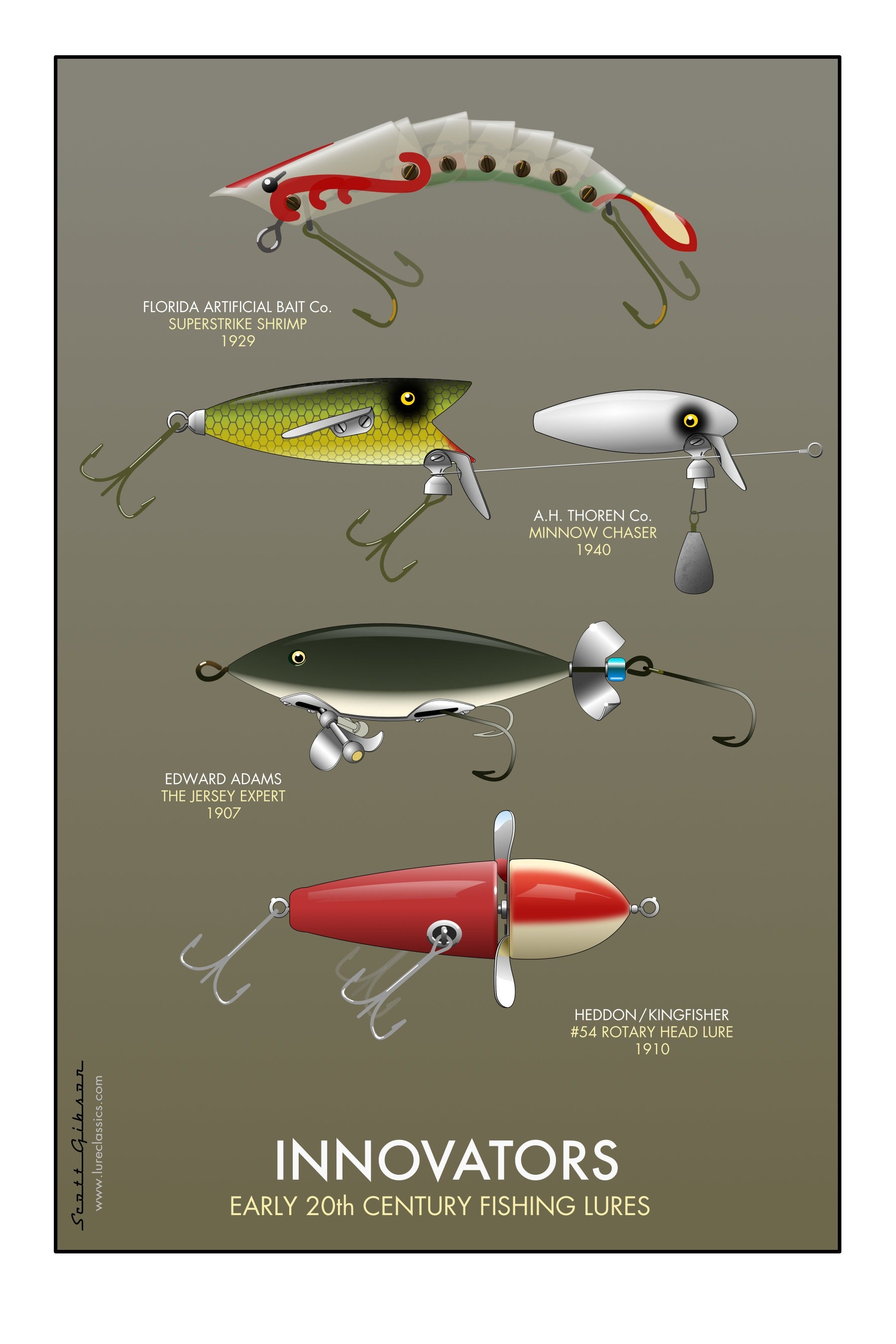 different companys that produce the artificial fishing lure Innovators SilverCreek or flipping and retrieving What is a good Size or Variant:Glow/Green Chartreuse Dot